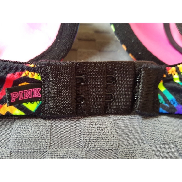 PINK Victoria's Secret T-Shirt Rainbow Bra 32D - Picture 6 of 9